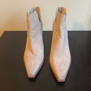 Vince Camuto Leather Upper Ankle Booties